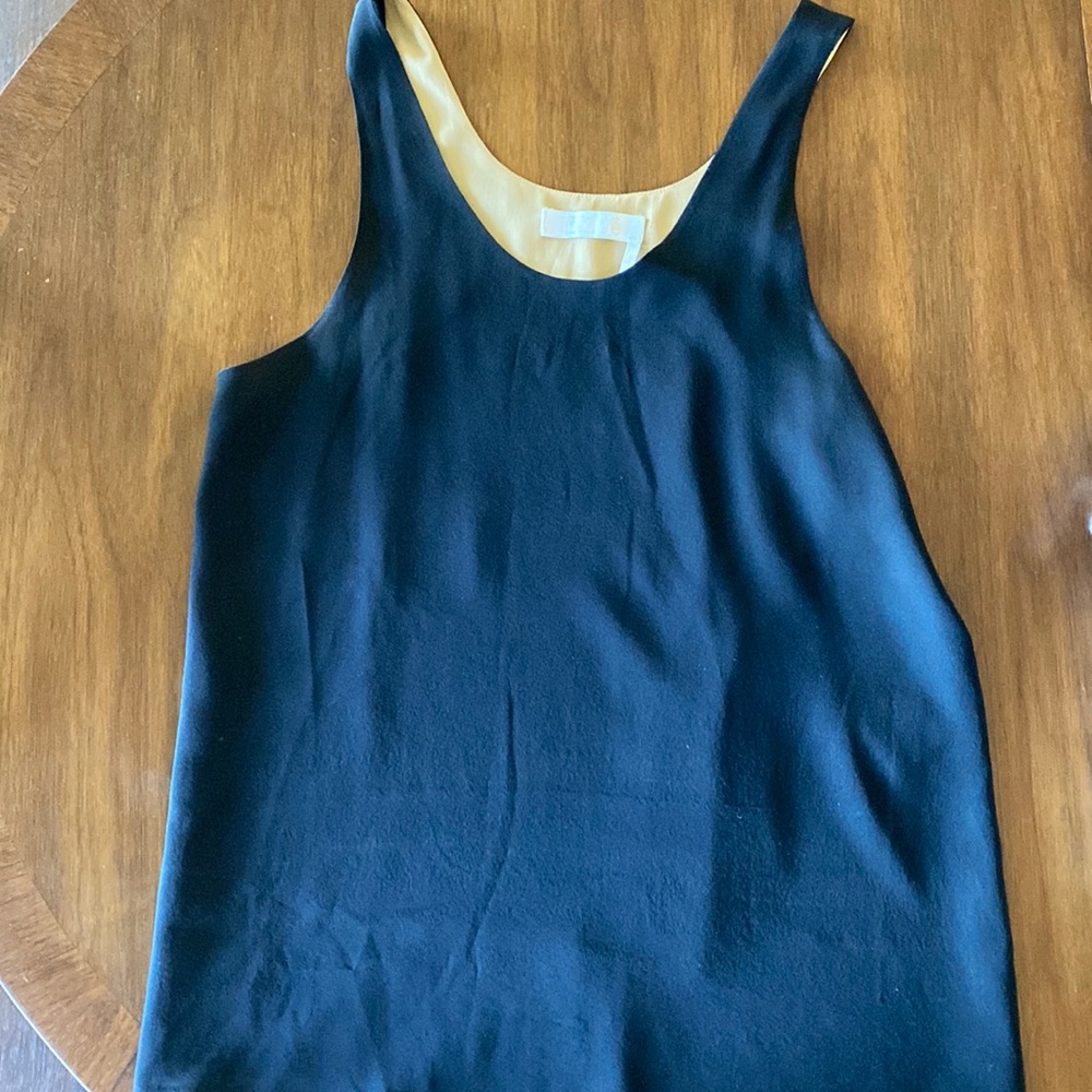 Chloe 100% Silk black tank top